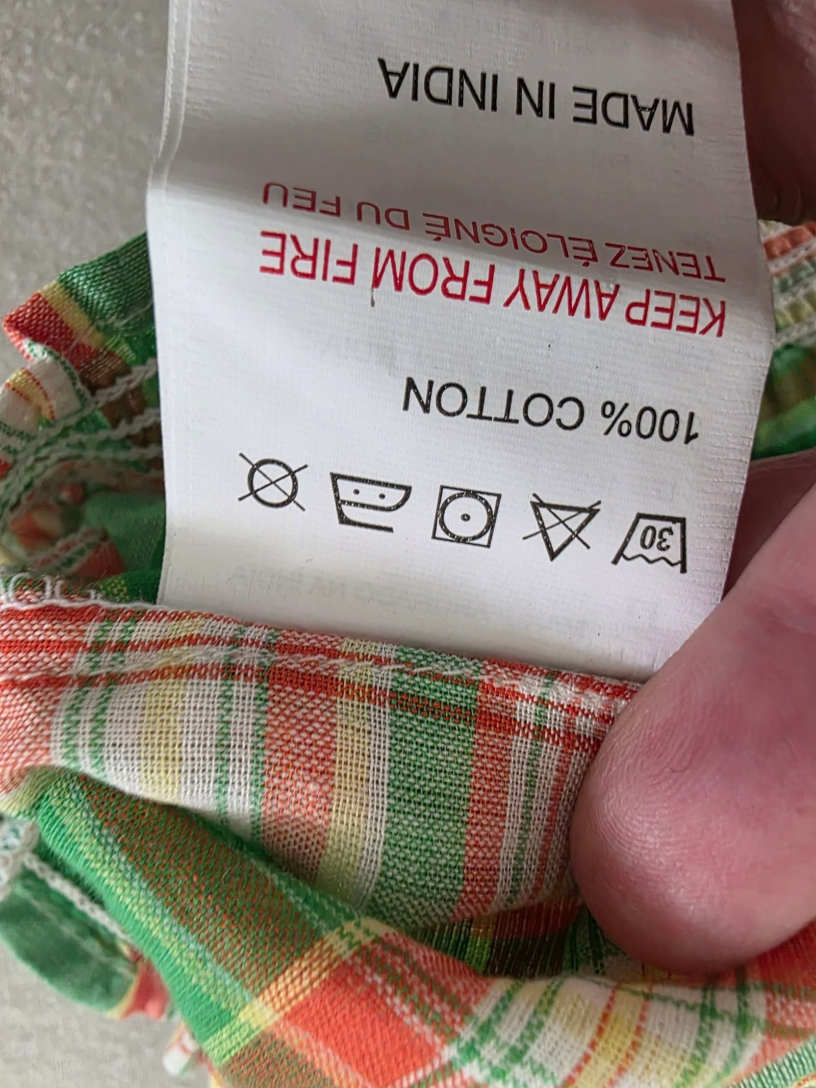 Top de alças / Blusa madras de algodão 🍒y2k vintage anos 2000🍒tamanho 40 – photo 12